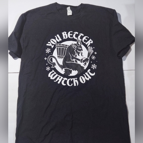 Devil Diablo Better Watch Out Black T-shirt (L fits XL) NWOT Christmas Tshirt - Picture 2 of 3